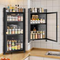 Kitchen with door triangle conditioner wall hanging flavor sauce vinegar corner receiver cabinet dust resistance