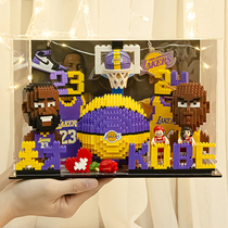 Basketball Kobe James hand-made souvenirs surrounding building blocks model ornaments Curry Owen birthday gifts for boys