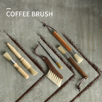 Bean grinder cleaning brush Coffee shop brush brush solid wood handle bristle brush bar powder residue cleaning brush