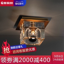 Modern light luxury K9 crystal ceiling lamp porch aisle corridor entrance hall lamp creative personality square ceiling lamp