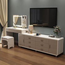 Light luxury dressing table storage cabinet integrated bedroom Net Red large dressing table modern simple multifunctional bucket TV cabinet