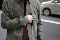 Unstandard elegant temperament bird V series seamless rubber business shirt jacket Joker windproof jacket