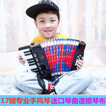 Tianyi accordion 17 keys 8 bass children adult students beginner self-study introductory instrument Enlightenment send strap