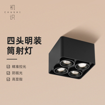 First knowledge of lighting Surface mounted spotlights Household living room ceiling lights LED ceiling type bold lights Simple no main light design