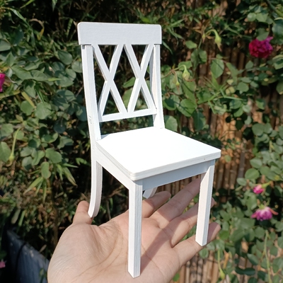 taobao agent DIY handmade material package BJD6 point -size mini furniture table chair, baby house scene ornament woodwork furniture chair