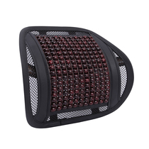  Summer wooden beads massage car waist backrest pillow Summer breathable waist backrest cushion office seat waist support