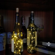 (Xinghe in Wine Bottle) Wine stopper lamp LED Red Wine Champagne Empty Bottle Lamp with Festive Atmosphere Lighting Star Lamp