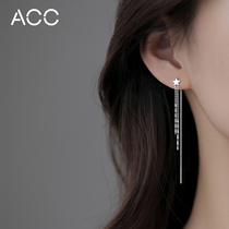 ACC Stars Ear Line Womens Pure Silver Long STREAM SUEARRINGS 2022 NEW TIDE PENTAGRAM Niche Design Earrings