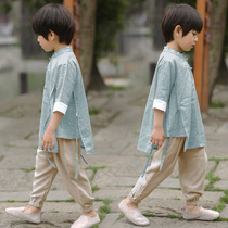 Children Handwear 2022 New Tang Costume Summer Boy Spring Autumn Cash in Ancient High-end Improvement Boy China Wind Gusto