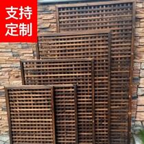 Fence anticorrosive wood fence balcony partition decoration carbonized wood fence courtyard garden outdoor guardrail climbing rattan flower stand