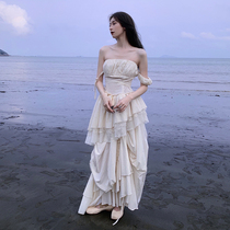 Elywood Buyers Shop COMMEdesWANG Pleated Fishbone Bandeau Running Princess Retro Dress Fairy