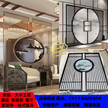 Stainless steel products metal custom processing screen partition drawing mirror new Chinese hollow titanium carving simple