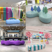 FRP shopping mall leisure seat City Square creative landscape waiting chair outdoor park beauty Chen bench customization