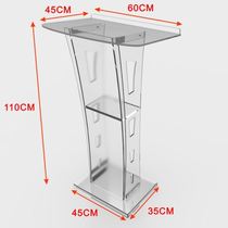 Spot transparent acrylic podium table greeter podium host desk information desk