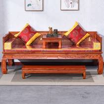 Noble solid wood Luohan bed Ming and Qing classical furniture Chinese antique solid wood Luohan bed three-piece solid wood carving bed