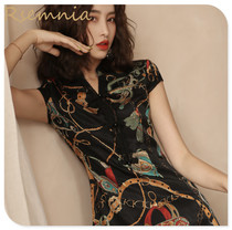 Rsemnia improved version of the long temperament is thin old Shanghai retro short cheongsam Chinese style with rotator cuff skirt