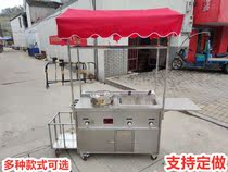 Stall cart Foldable stall Snack fryer Commercial portable multi-purpose barbecue oden breakfast