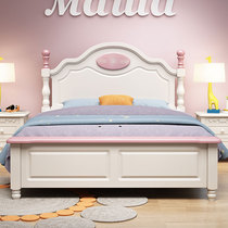 American solid wood childrens bed Economical Pink girl Princess bed Teen boy multifunctional single storage bed