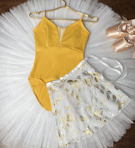 ModLatBal ballet practice dance three-dimensional gauze dress a piece of chiffon adult female lace-up skirt