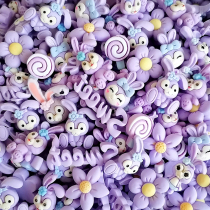 Cream Gum Diy Cartoon Star Della Resin Accessories Handmade Ornament Hair Clip Mobile Phone Shell Material Bags Fuffle Bag