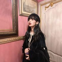 2021 New Velvet Code velvet dress slim Joker French retro palace style girl Wind feel autumn and winter