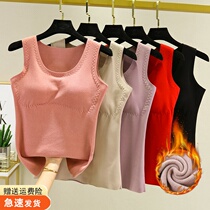 Pregnant woman warm vest autumn and winter no marks with chest cushion Develvet harness large code loose fashion Nealap undershirt winter
