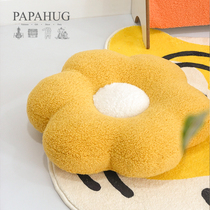 PAPAHUG | Nordic ins wind plush cushions groveling sleepers Pillow Kittens cushions Cute Flowers Cushion Chair Cushion