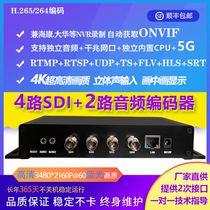 4-way sdi HD encoder h 265 live streaming sdi to ip monitor IPTV video capture and connect nvr