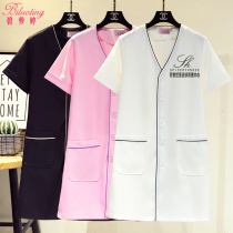 Skin manager tattoo beauty clothes beauty salon beautician work clothes women high-end Korean white coat short sleeves