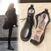 Snow boots women 2021 new winter waterproof non-slip Martins padded plus velvet women's shoes short boots cotton shoes