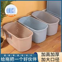 Extra-long size pulley thickened wide mouth rectangular belt hand-held mop barrel glue cotton cleaning bucket flat mop bucket
