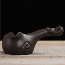 Side handle gongway Cup extended handle anti-hot tea divider ceramic purple sand retro male Cup uniform Cup