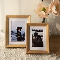 Brief solid wood quality photo frame Nordic wind 6 inch 8 inch A4 washed photo made into photo frame multicolor photo frame swing table
