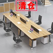 Staff office desk office workers computer desk minimalist modern card 4 six 6 office table and chair