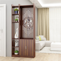 New Chinese screen partition living room home Modern simple hollow double-sided fantasy barrier door entrance door entrance cabinet