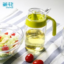 Tea flower oil pot glass kitchen Home Oil tank Pot Plastic Small Soy Sauce Anti-Leakage Vinegar Jug Loaded With Sesame Oil Seasoned Oil Bottle Oil Bottle