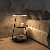 Bedroom floor lamp wireless charging living room shelf side table coffee table design very simple bedside table lamp integration