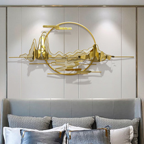 Chinese style light luxury landscape metal wall decoration restaurant wall decoration pendant creative living room background Wall Wall Wall decoration