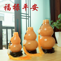  Natural jade topaz gourd ornaments Living room porch Study Office crafts decoration ornaments Home accessories