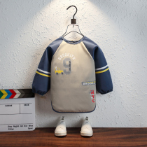 Childrens spring and autumn eating waterproof coat anti-dressing baby anti-dirty rice pocket female treasure autumn and winter kindergarten bibs