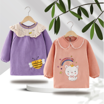 Baby eating clothes children waterproof bibs baby autumn and winter clothes girls kindergarten outer apron