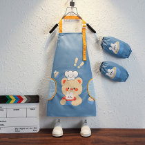 Childrens waterproof apron painting gown girl kitchen kindergarten boy summer painting art children painting clothes