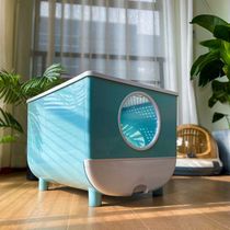 Fully enclosed cat litter basin large top-in type splashproof drawer type oversized cat toilet cat supplies