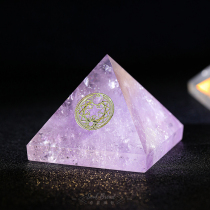 Heart Bread Crystal Pyramid White Yellow Asai Living Room Crystal Fluorite Obsidian Amethyst Decoration