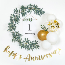 Wedding Week Old Age Day Placement Couples Love Romantic Balloon Presents 10 Room Scene Week Celebrating Decorations