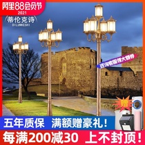 Street light New rural home yard outdoor waterproof 220v Garden villa courtyard 3 meters community Chinese style high pole lamp