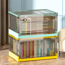 Book folding containing box Students high school students transparent bookcase with wheel classroom Home finishing childrens book boxes