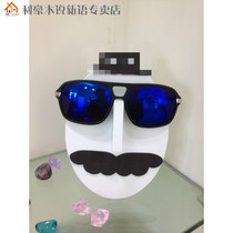 Display wall art head sunglasses sunglasses display rack Window display glasses shop wall decoration props