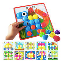 Mushroom nail puzzle puzzle puzzle imposition boy girl 2-3 years old two or three years old early education puzzle childrens toys