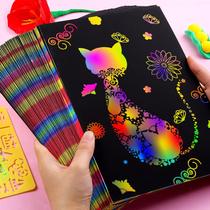 100 colorful scraped paper a4 childrens kindergarten 8 black color painting 4k color color paper hand